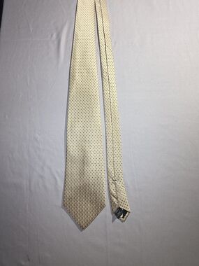 Perry Ellis Gold Tie with Navy Dot Pattern